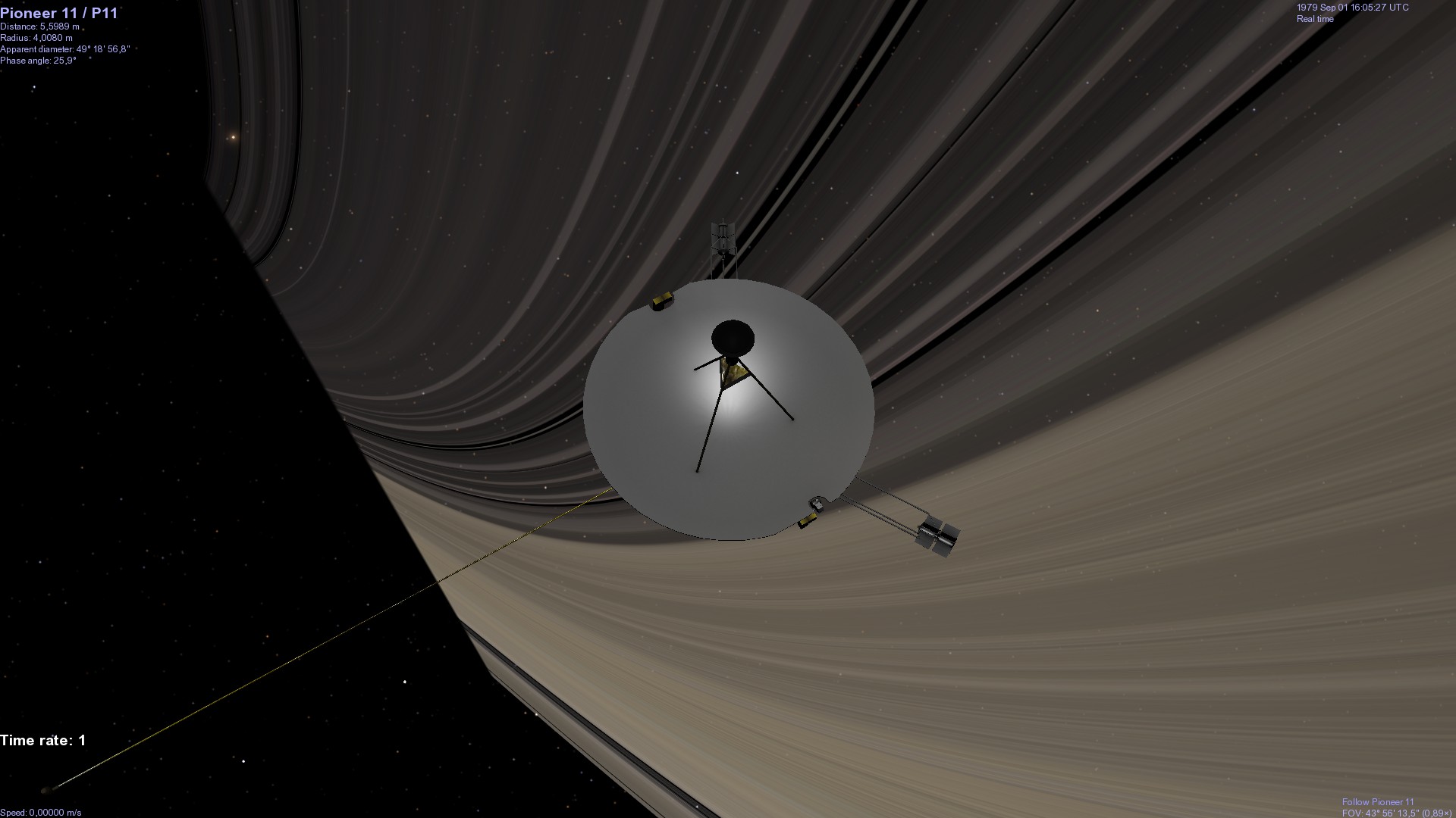 Pioneer 11 & Saturn's rings